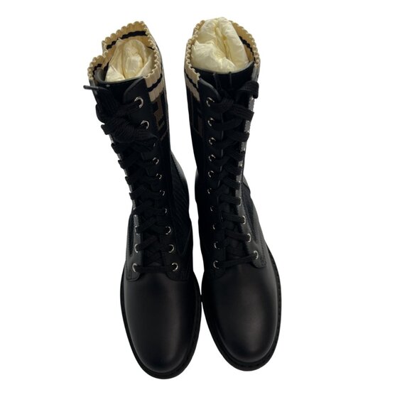Fendi Rockoko Leather Boots in Black - Picture 3 of 8